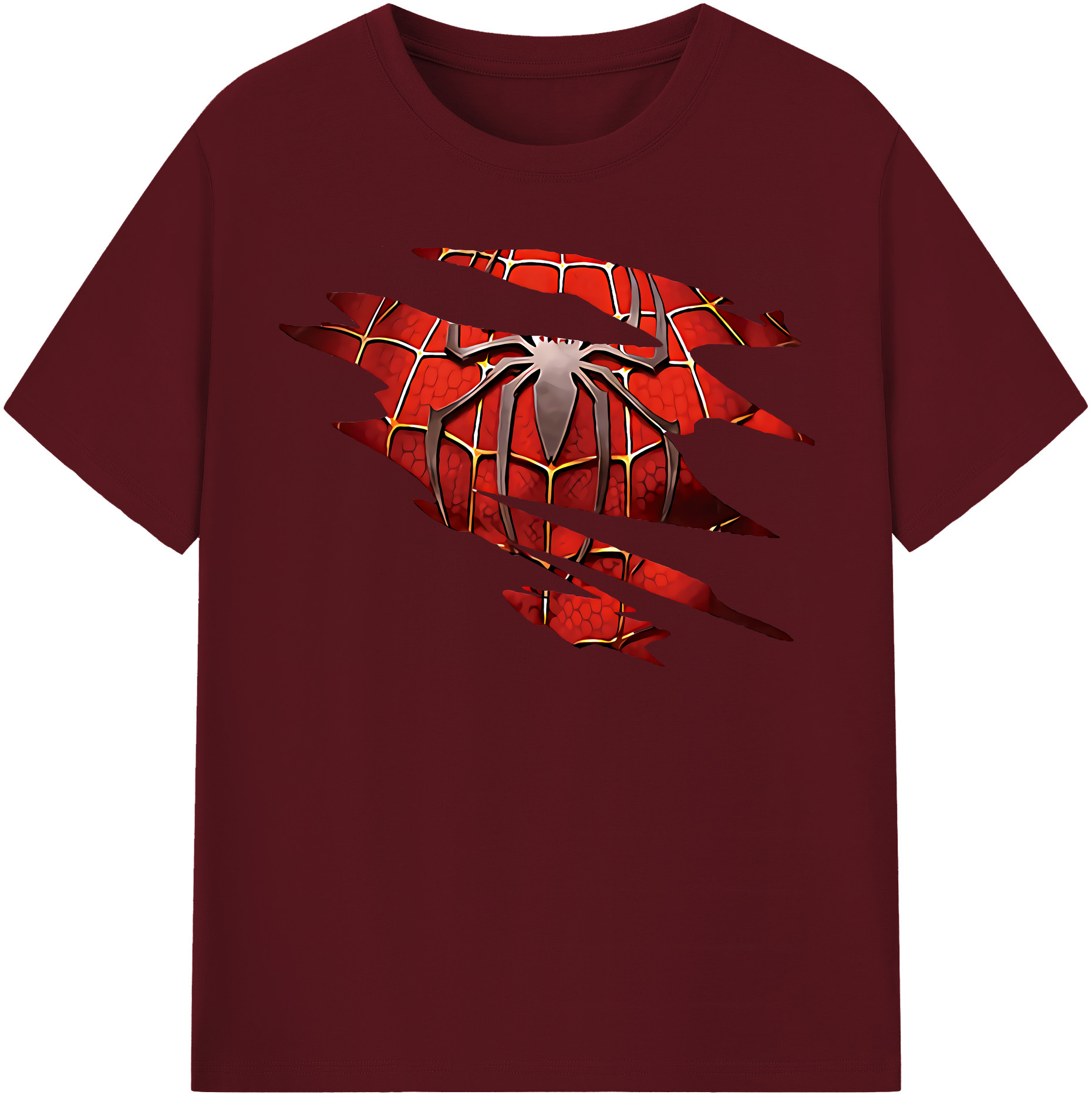 （画像用） Spider Man スパイダーマン 綿100％半袖Tシャツ（フロントプリント）